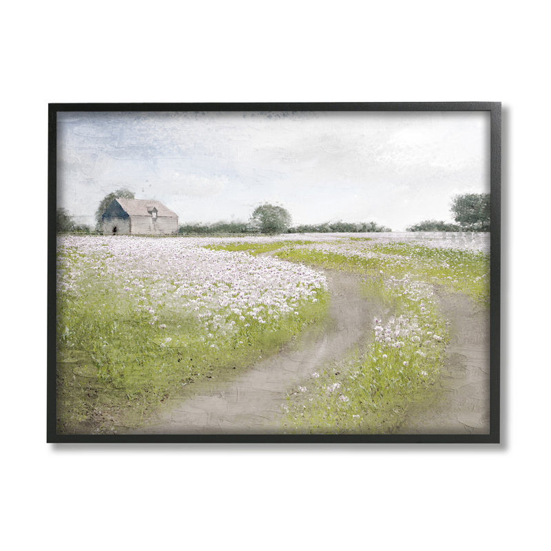 Peaceful Country Road, campagne, Giclée encadrée noir minuit, H 11 po x l 14 po x P 1,5 po