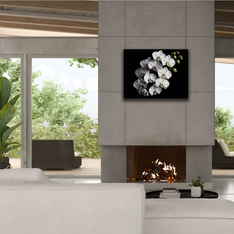  «Orchid Flowers 1» par Rey Klimt, art mural sur toile, 34 po x 26 po, H 26 po x l 34 po