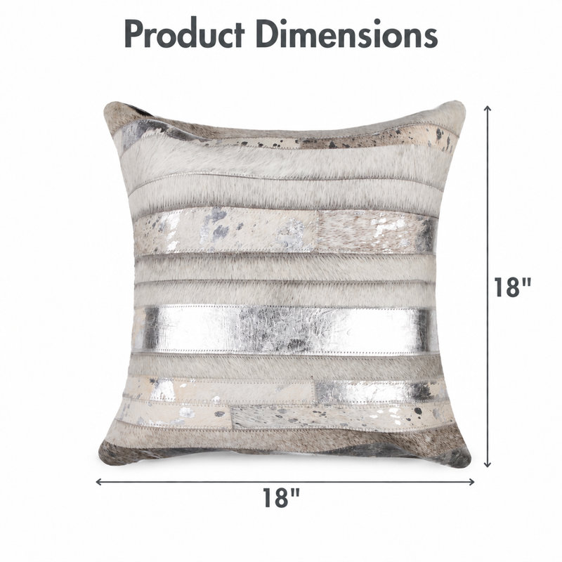 Madrid Throw Pillow, Gray/Silver
