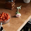 Ensemble de tables de bar 2 personnes brun clair + bois massif noir + fer