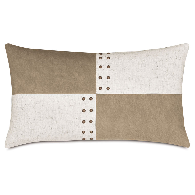 Levi Nailhead Decorative Pillow, Rectangle 15"H x 26"W