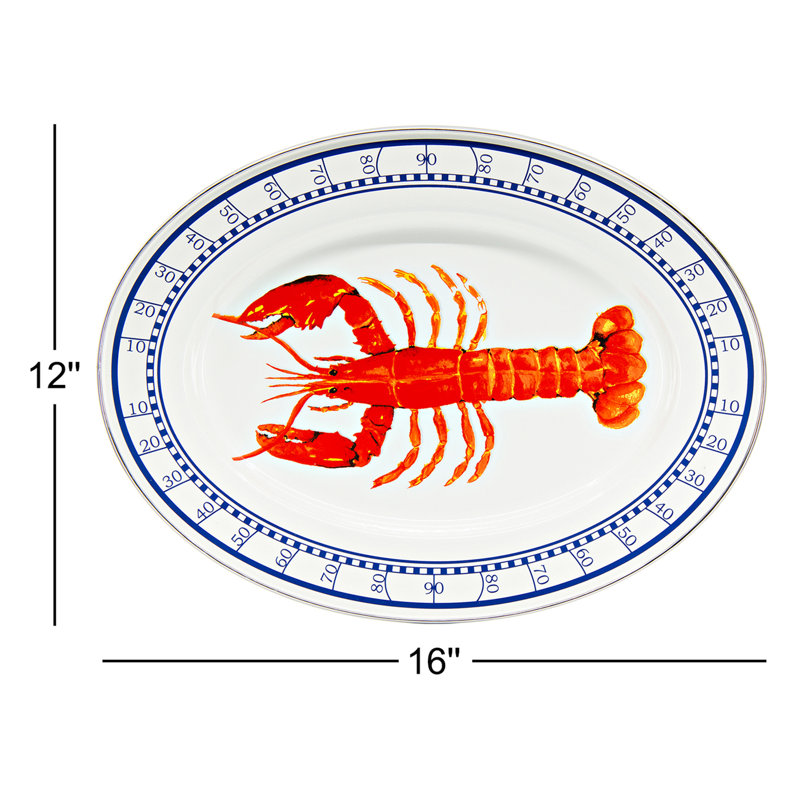 Lobster Enamelware Platter