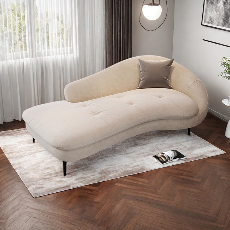 Chaise longue Christiane, Orienté à droite, Beige