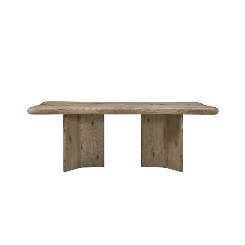 Table à piédestal en chêne à nœuds anglais