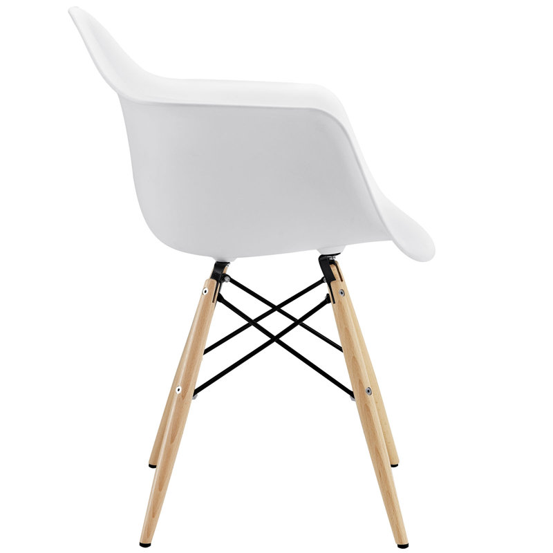 Chaise avec accoudoirs Pyramid, Blanc