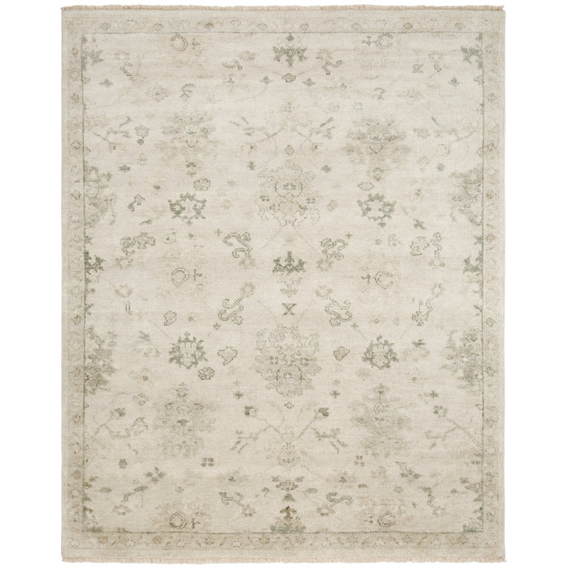 Meladee Handmade Wool Floral Area Rug, Runner 2'6" x 10'
