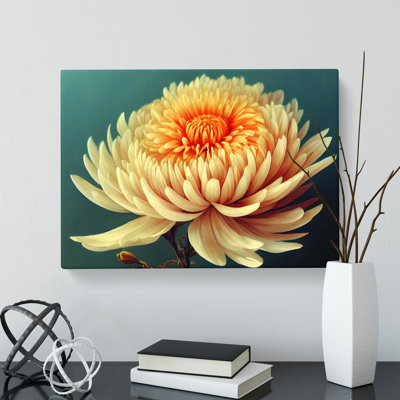 Angelical Chrysanthemum Flower - Wrapped Canvas