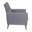 Chaise rembourrée Mid-Century avec pieds en bois-72947946