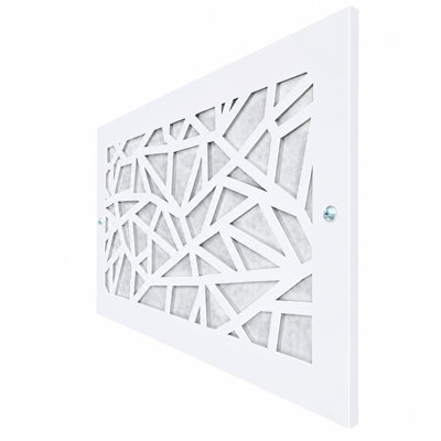 Stellar Air Wall And Ceiling Registers With Brass Screws - 6x16 (Duct Opening) 8x18 Overall Size -Triangle