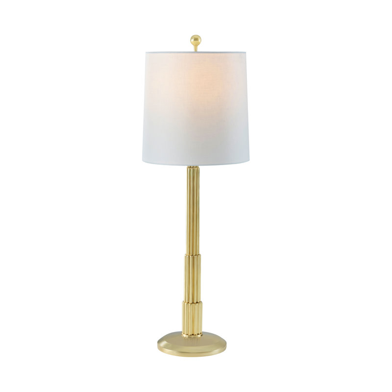 TA Illuminations Table Lamp, Polished Brass, 39" H x 12" W x 12" D