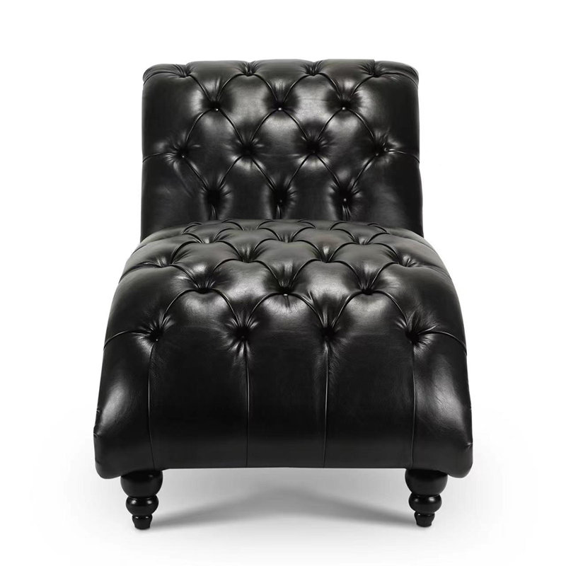 Canapé sans accoudoirs 62,8 po Pailey, Similicuir noir