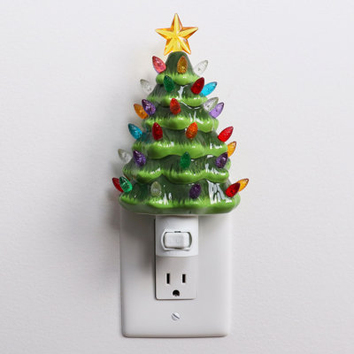 Lampe de Noël veilleuse - arbre de Noël veilleuse - arbre de Noël en céramique
