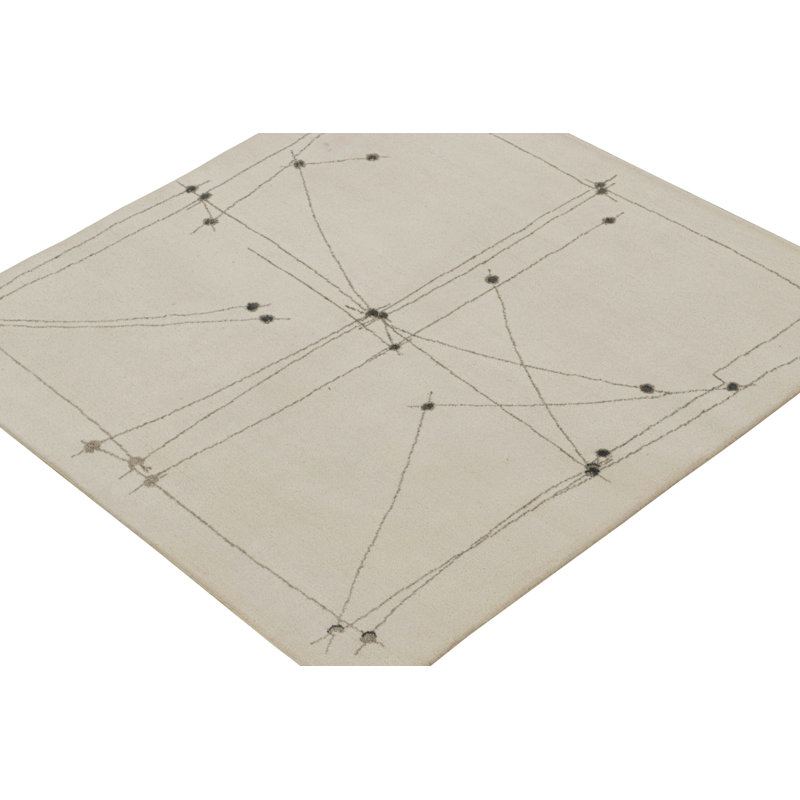One-of-a-Kind 4'2" Hand Knotted Area Rug