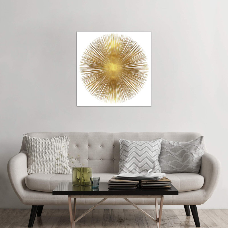 Sunburst by Abby Young - Print on Canvas, Wrapped Canvas, 30.48 cm H x 30.48 cm W, White