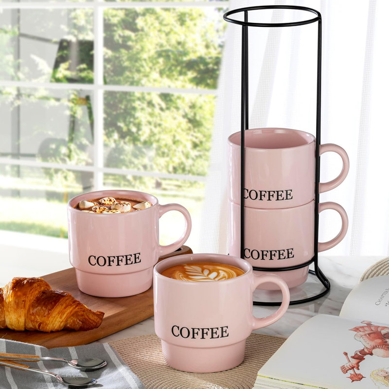 Grande tasse rose «Coffee»