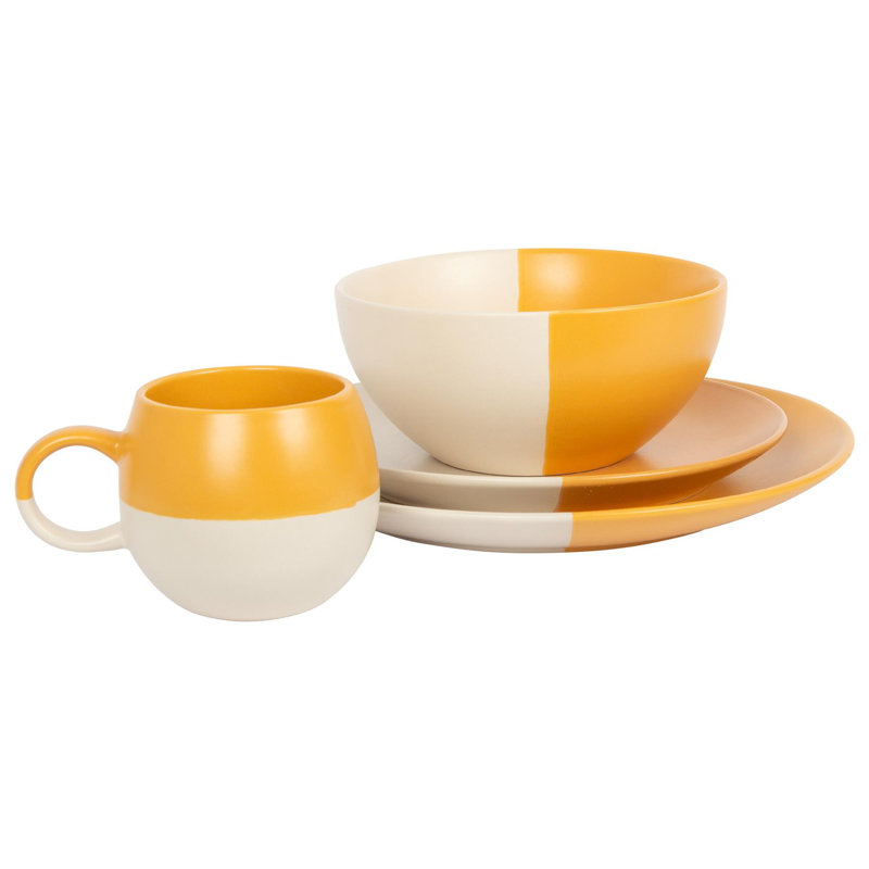 Nicola Spring Stoneware Dinnerware, Yellow