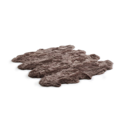 Solid Colour Sheepskin Shag 214cm X 180cm Area Rug