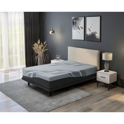 Matelas en mousse viscoélastique imprégnée de gel mi-ferme 14 po Adelynn
