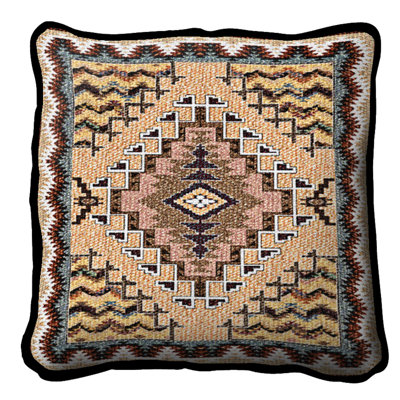 Southwest Butte Cotton Throw Pillow