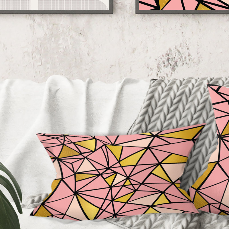 Coussin Triangular Gold Design II - Mid-Century