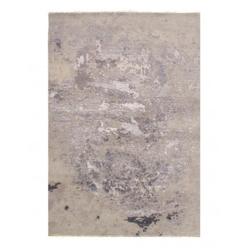 Hand Woven Cotton and Wool Abstract Area Rug