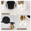 Moderne 13,8 po Applique murale 2 lumières noire et cuivre avec abat-jour en verre pour luminaire mural pour miroir, sans ampoules incluses