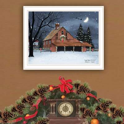 Décoration murale encadrée blanche Night Night. Améliorez votre environnement de vie. Bois + papier. 18 po x 1 po 14 po, 3 lb. Fixé rapidement. Multicolore. Fabriqué à l'intérieur. Robuste et décoloré.