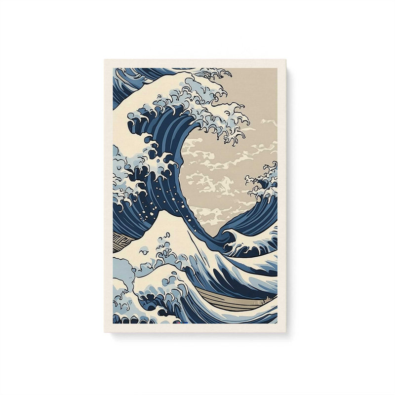 Cerulean Break Wrapped Canvas, 12" H x 8" W, Stretched Canvas
