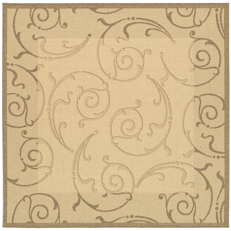 Tapis d'intérieur / extérieur Davonia, Carré 7 pi 1 po