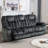 Quiteris 3-Piece  Microsuede Upholstery Mannual Reclining Living Room Set with Cupholders-389160280