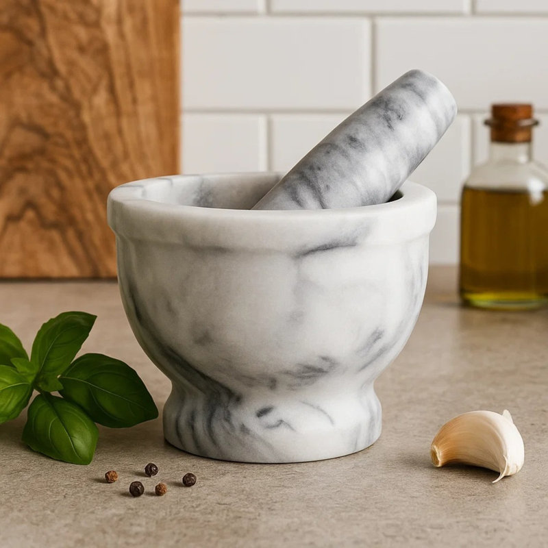 Marble Mortar And Pestle Set