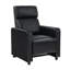 Ensemble de 4 fauteuils inclinables rembourrés avec 1 console en noir