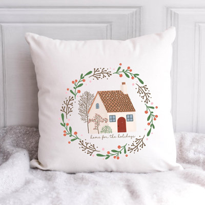 Christmas Illustration - Throw Pillow Insert Included