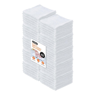 Lingettes nettoyantes 100% coton 12 po Superio Terry