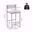 Ensemble de 2 tabourets de bar tissés avec dossier en corde de papier tissé pour îlot de cuisine (style B)-492181866
