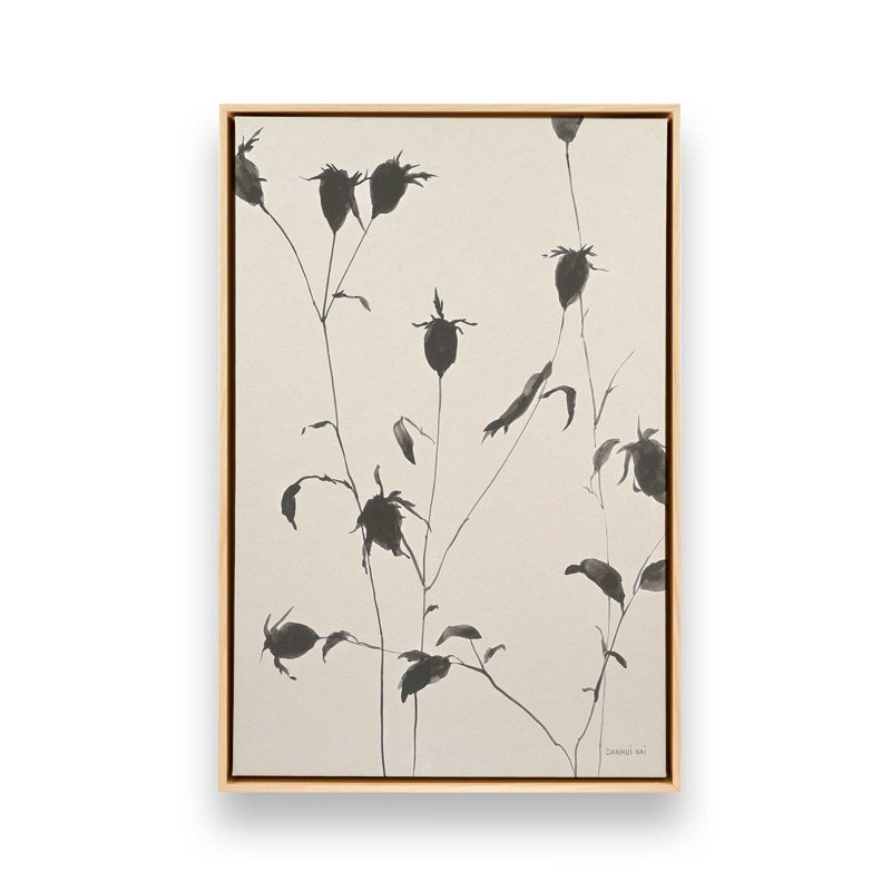 «Black Ink Botanicals II», reproduction sur toile, H 18,75 po x l 12,75 po, Érable américain