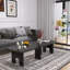 Ensemble de tables basses gigognes en bois, table d'appoint extensible pour le salon