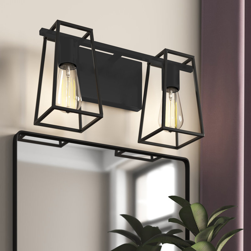 2-Light Open Cage Bath Vanity Fixture