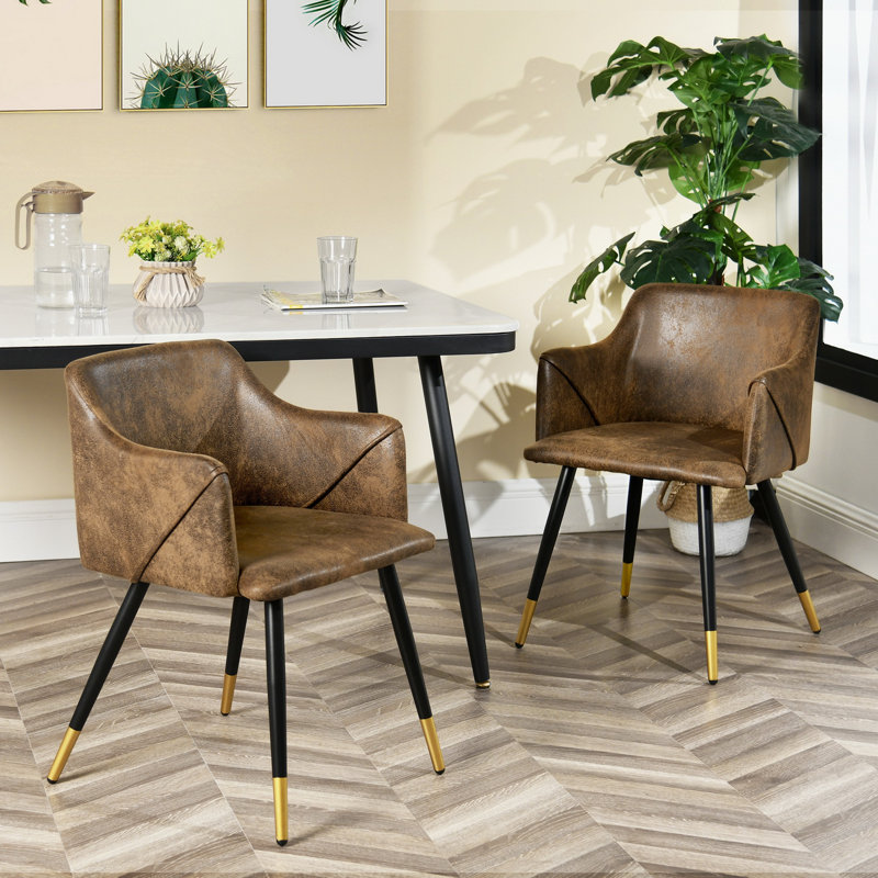 Darch 47cm H Suede;Cotton Upholstered Armchair