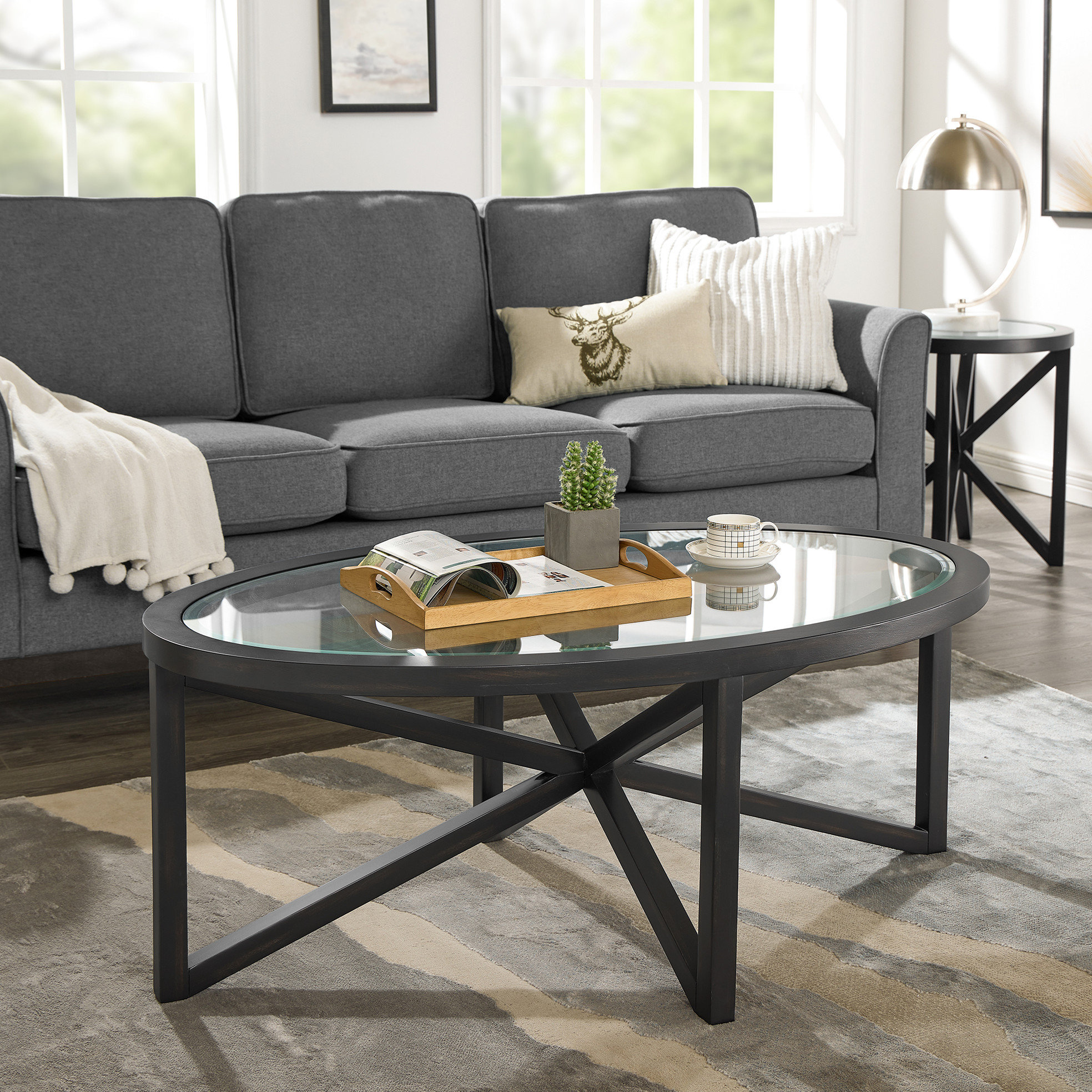 Latitude Run® Fresh Mid - Century Style Coffee Table With Colourless ...