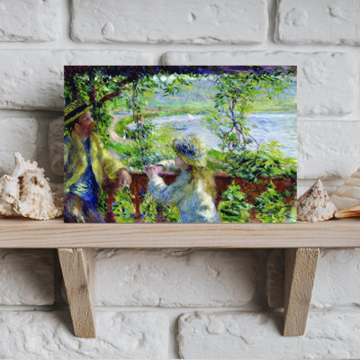 By The Water Or Near The Lake 1880 Classic Contemporary Fruit Spring Wall Art Print by Pierre-Auguste Renoir - 1 Piece Wrapped Canvas Wall Art