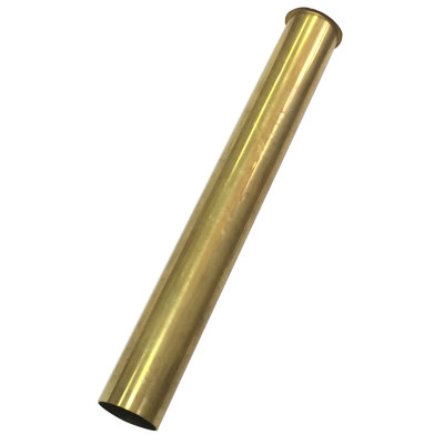 1-1/2" x 12" 17 Gauge Brass Single End Flanged Tailpiece