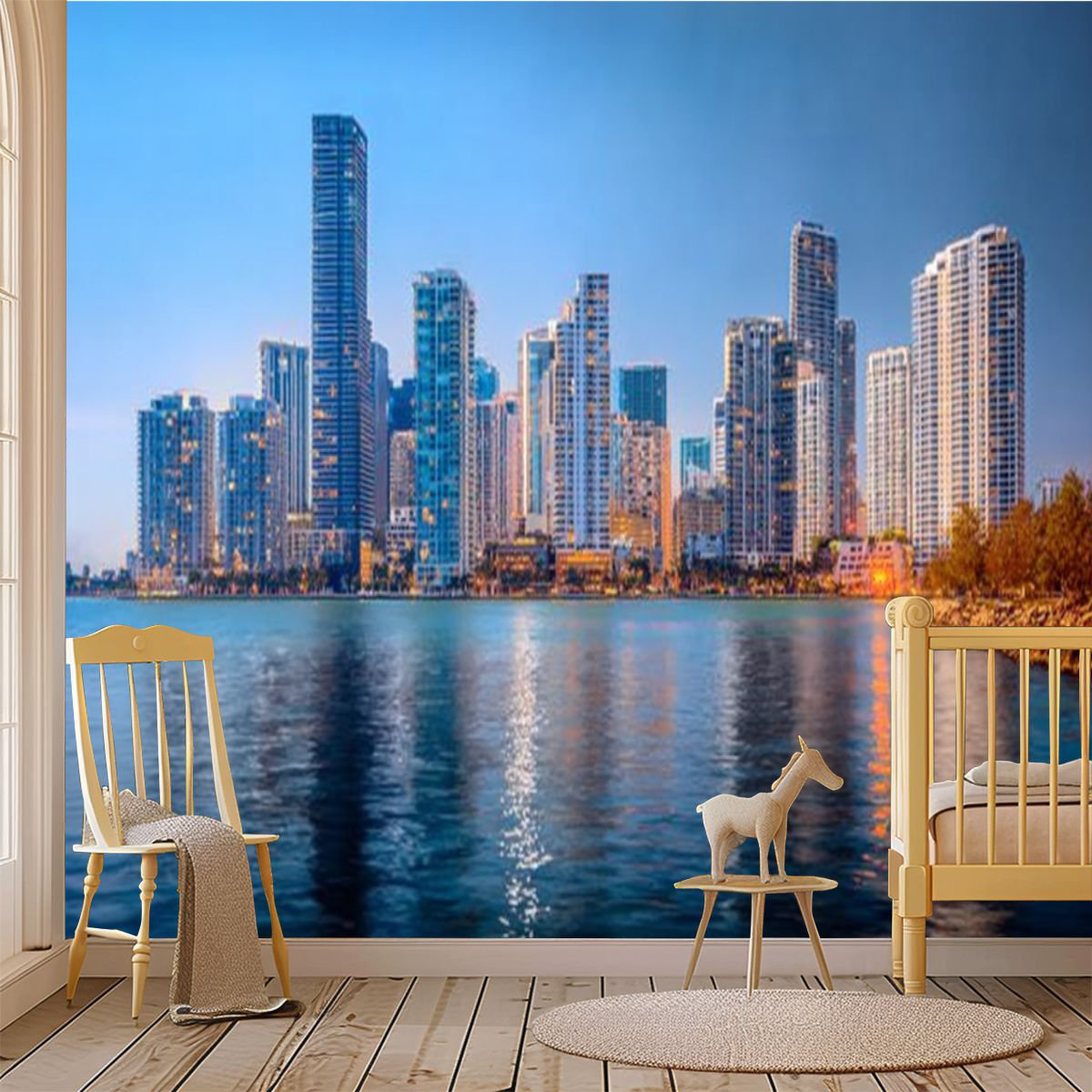 Latitude Run® Peel and Stick Wallpaper Wall Mural miami Wall Art Self ...