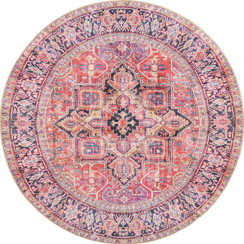 Prague Chenille Oriental Indoor Rug, Round 3'6"