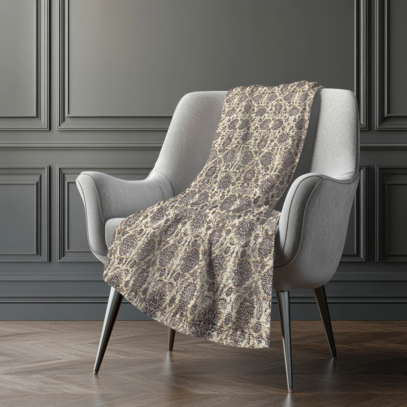 Jeté floral Sherpa ASB702 Addison, Ivoire ivoire