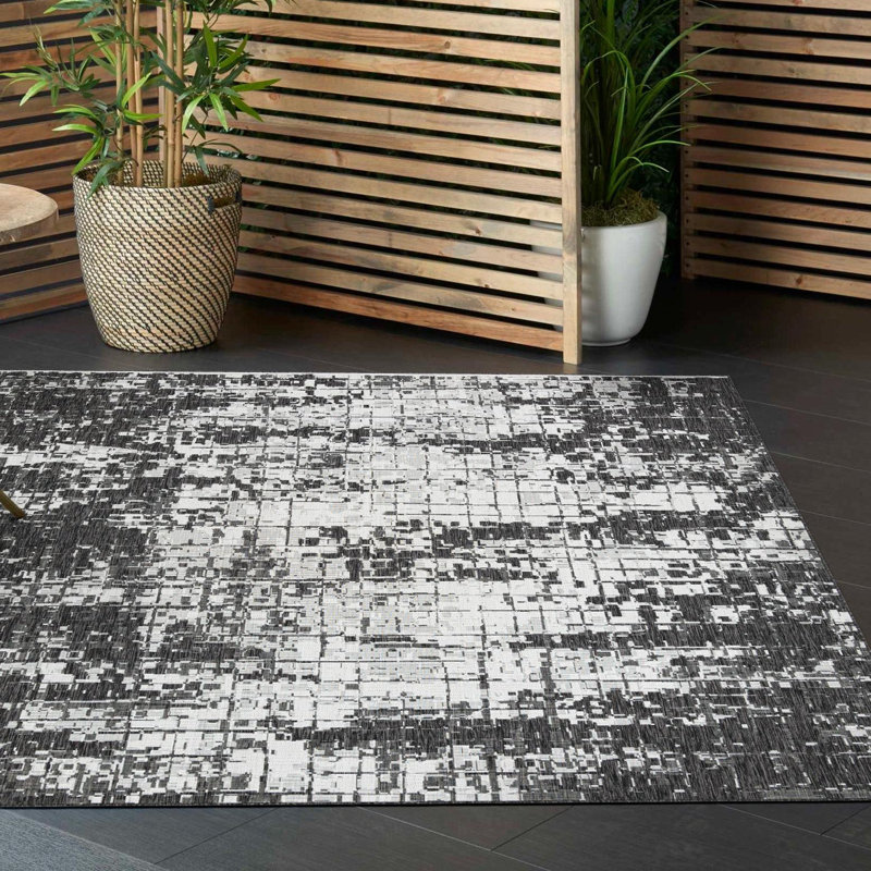Tapis intérieur / extérieur d'extérieur moderne, Carré 12 pi