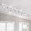 4-Light LED Track Lighting Kit With 3.3FT H Track Lighting Rails & Floating Canopy Connector, GU10 Track Light Kit, Modern Kitchen Track Lighting Fixtures Ceiling Spot Light, White (No Bulbs)