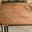 Aalaysia Teak Oval Solid Wood Top Metal Base Dining Table
