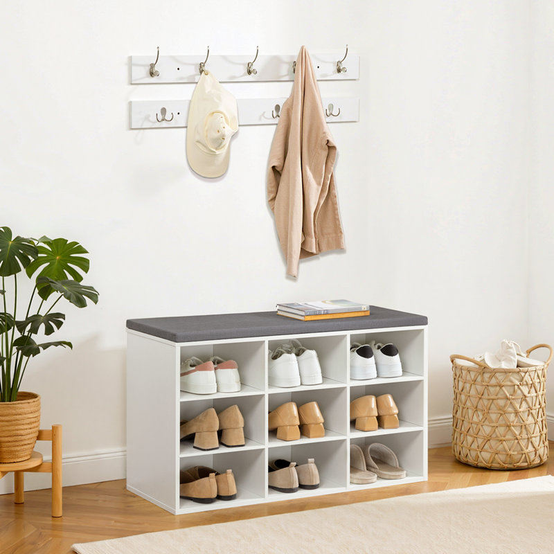9 Pair Shoe Storage Bench