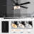 52"  Modern Farmhouse Dimmable LED Ceiling Fan with 3CCT LED Lights and Remote Control, Double-Sided Wood Blades, 6-Speed Reversible DC Motor, 4"/10" Downrods Included 